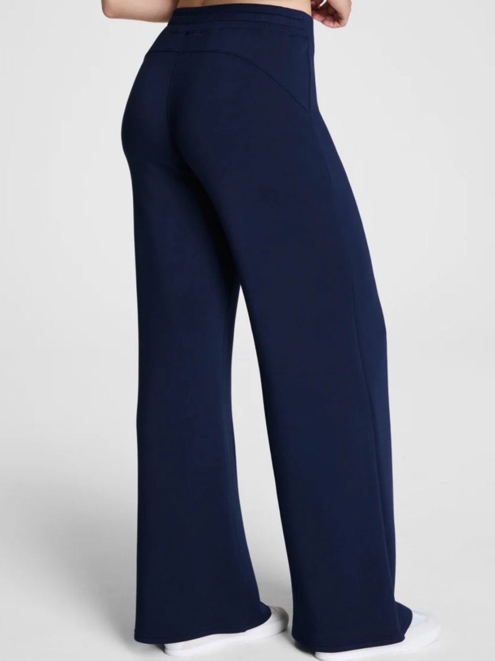 SPANX AirEssentials Wide Leg Pant Medium Tall Navy Blue Comfy Travel Athleisure - Picture 3 of 14